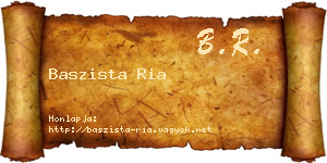 Baszista Ria névjegykártya